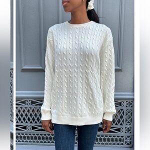 Brandy Melville BRIANNA COTTON CABLE KNIT SWEATER